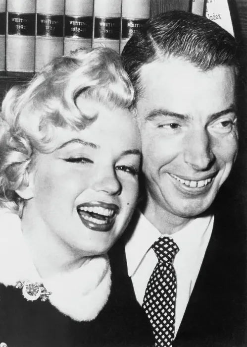 Framed Print : Marilyn Monroe and Joe DiMaggio Smiling