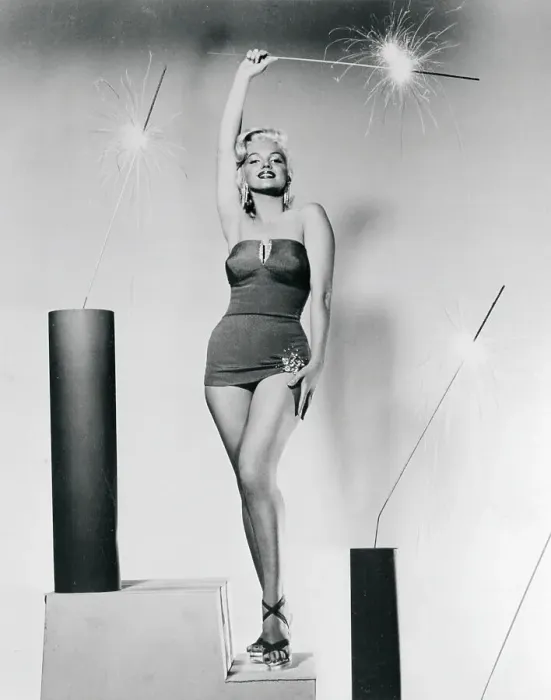 Framed Print : Marilyn Monroe Posing with Large Sparklers Framed Print : Marilyn Monroe Posing with Large Sparklers