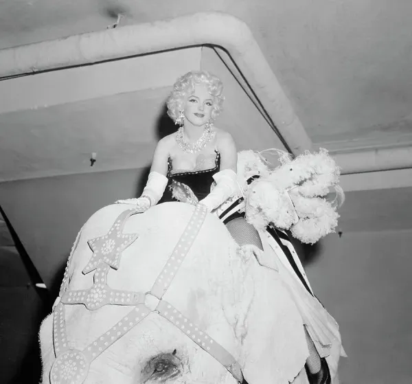 Marilyn Monroe Riding Elephant Print. Art Prints, Posters