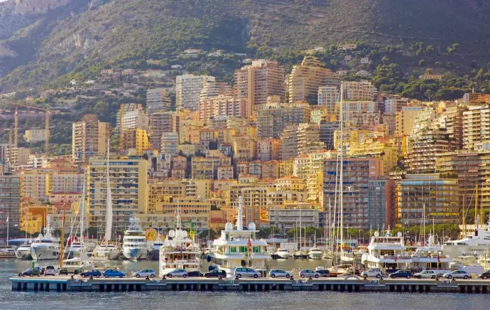 Framed Print : Marina and cityscape of Monte Carlo and Monaco Framed Print : Marina and cityscape of Monte Carlo and Monaco