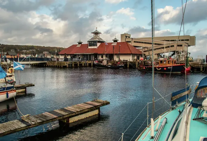 Framed Print : Marina and ferry terminal, Rothesay Framed Print : Marina and ferry terminal, Rothesay