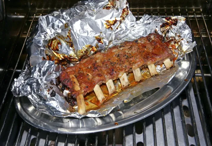 Framed Print : Marinated veal spareribs, prepared for BBQ Framed Print : Marinated veal spareribs, prepared for BBQ