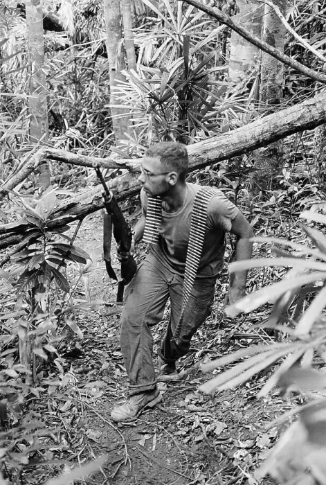 Framed Print : Marine Ducks Sniper Fire in Vietnam Framed Print : Marine Ducks Sniper Fire in Vietnam