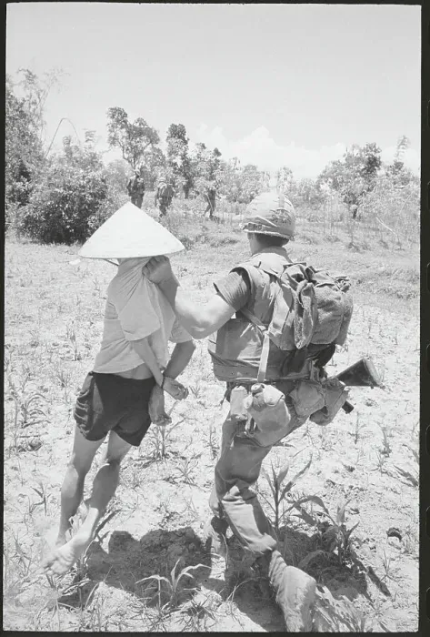 Framed Print : US Marine Hustling Suspected Vietcom Framed Print : US Marine Hustling Suspected Vietcom