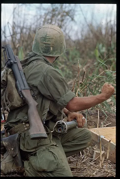 Framed Print : Marine Kneeling with Grenade Launcher Framed Print : Marine Kneeling with Grenade Launcher