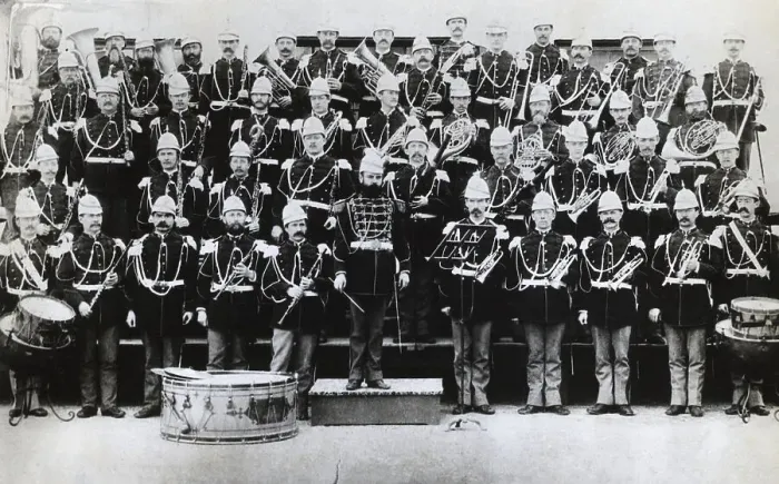 Framed Print : Marine Marching Band 1890 Framed Print : Marine Marching Band 1890