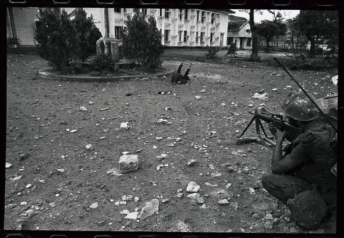 Framed Print : Marine in Position for Attack in South Vietnam Framed Print : Marine in Position for Attack in South Vietnam