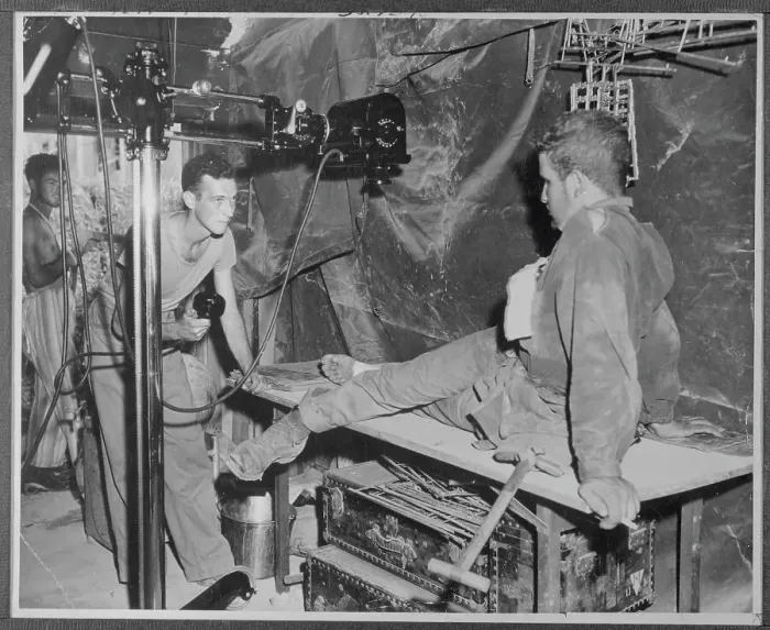 Framed Print : Marine Receiving An X-Ray at a Medical Base Framed Print : Marine Receiving An X-Ray at a Medical Base