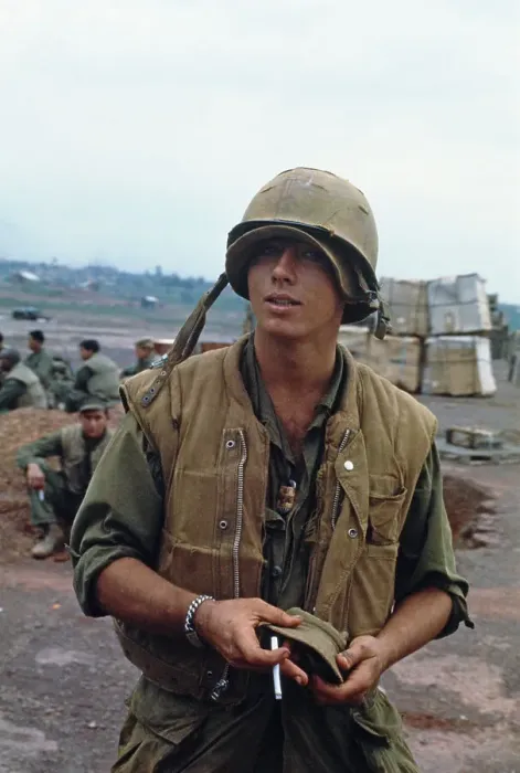 Framed Print : US Marine At Con Thien, Vietnam Framed Print : US Marine At Con Thien, Vietnam
