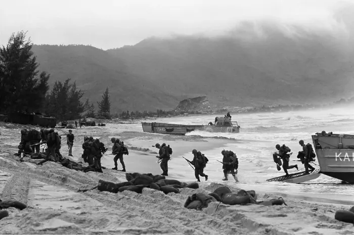 Framed Print : Marines Arrive at Da Nang Framed Print : Marines Arrive at Da Nang
