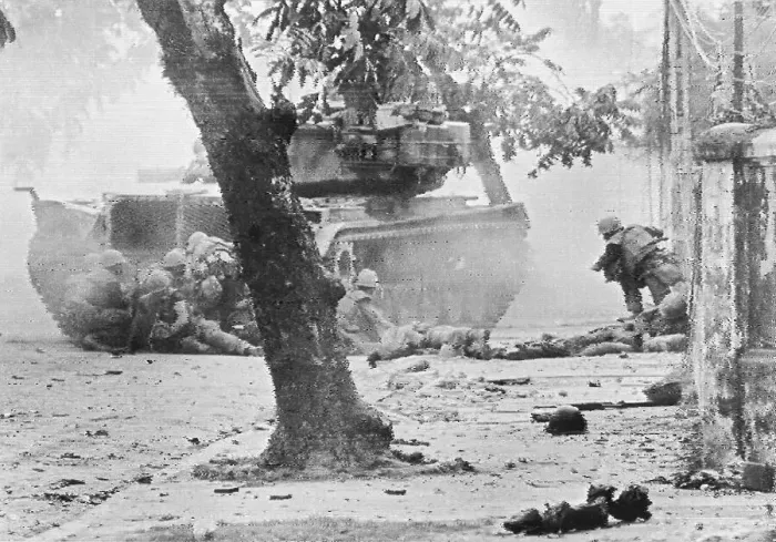 Framed Print : Marines in Combat in Hue