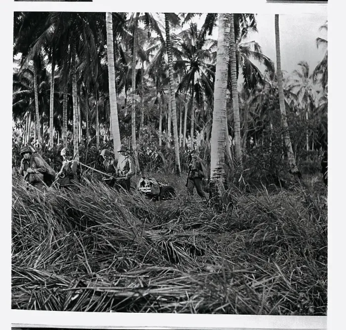 Framed Print : Marines with Equipment on Moving Detail in Guadalcanal Framed Print : Marines with Equipment on Moving Detail in Guadalcanal