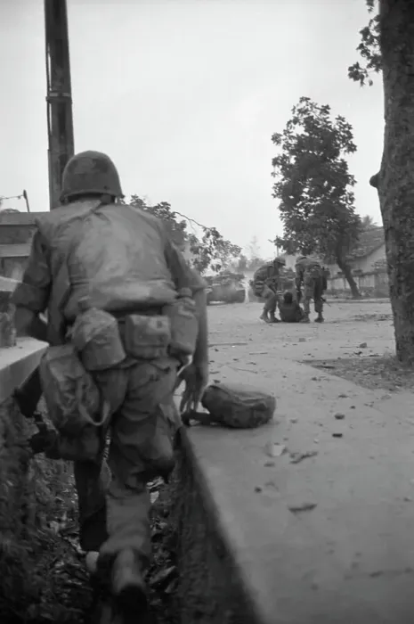 Framed Print : Marines Fighting in Streets of Hue Framed Print : Marines Fighting in Streets of Hue