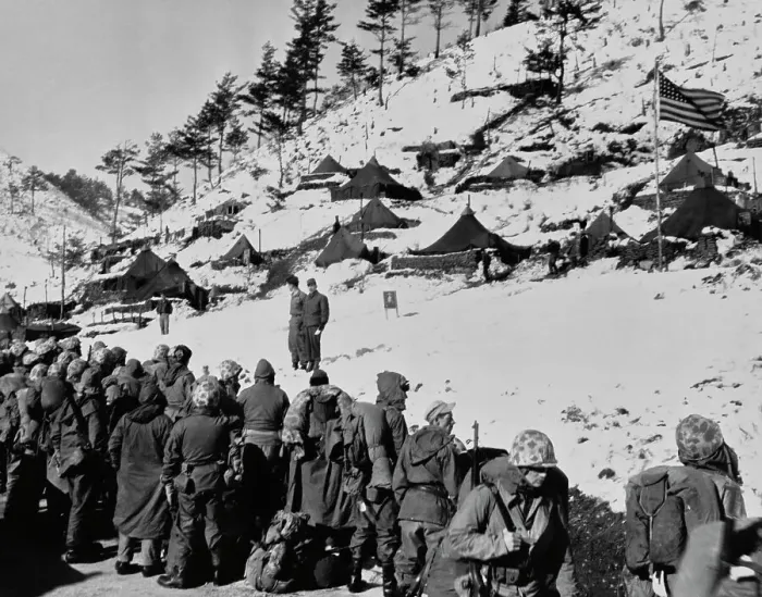 Framed Print : US Marines In Korea, 1952 Framed Print : US Marines In Korea, 1952