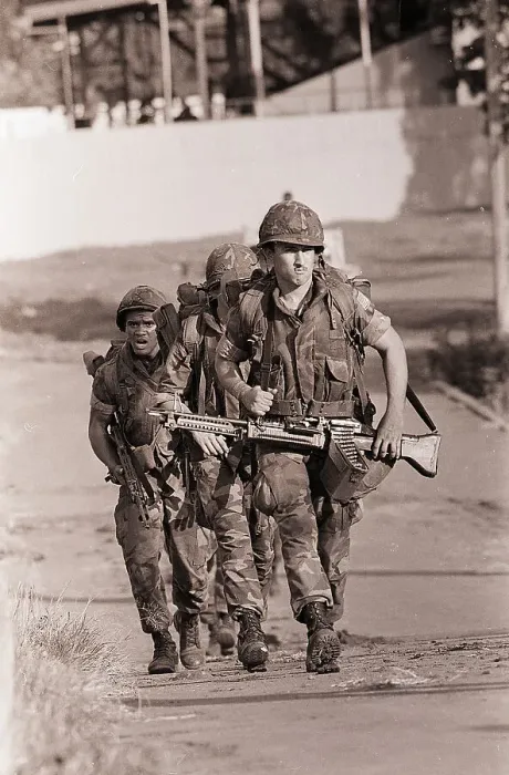 Framed Print : Marines Marching on Patrol Framed Print : Marines Marching on Patrol