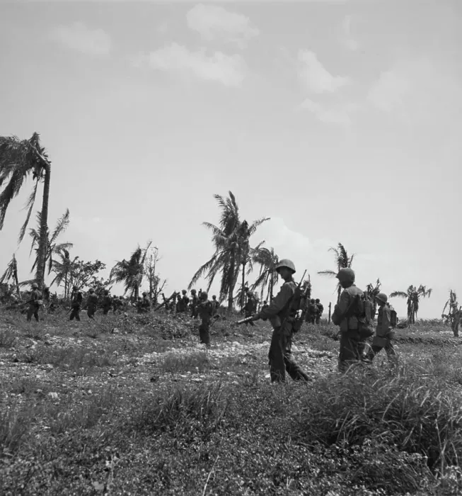 Framed Print : Marines on Orote Peninsula