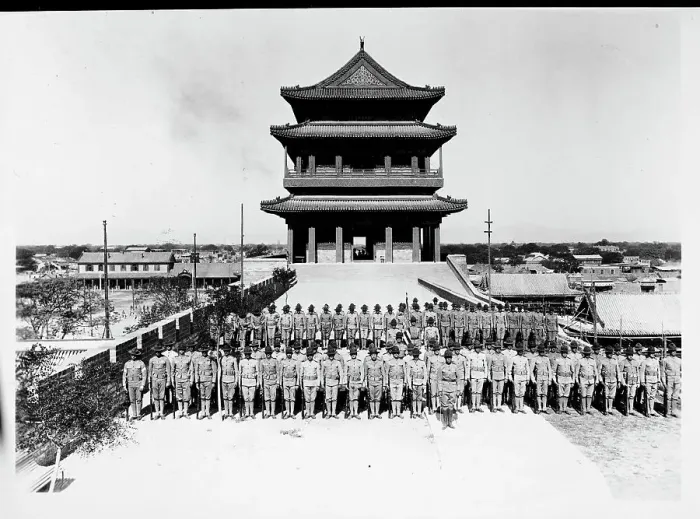 Framed Print : US Marines in Peking Framed Print : US Marines in Peking