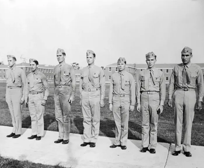 Framed Print : Marines Receiving Purple Hearts