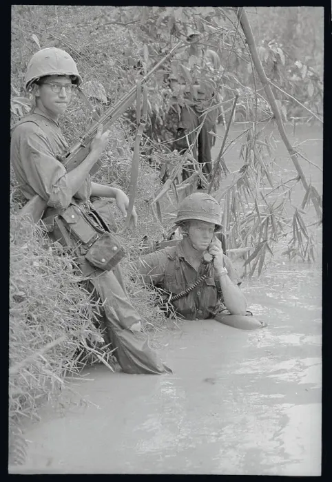 Framed Print : US Marines Wading Trough River Framed Print : US Marines Wading Trough River