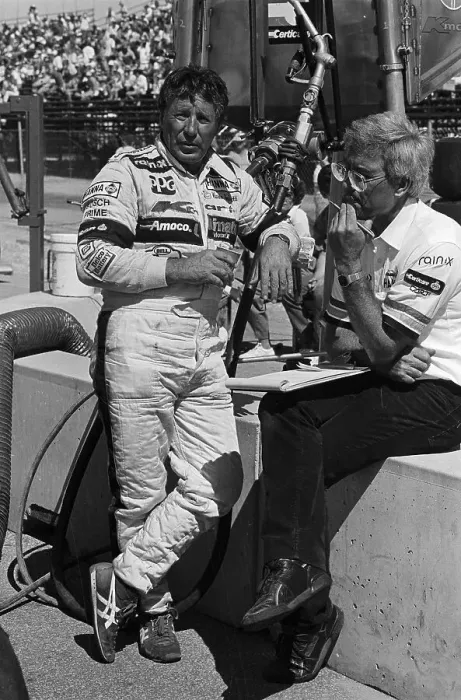 Framed Print : Mario Andretti During a Break from Racing Framed Print : Mario Andretti During a Break from Racing