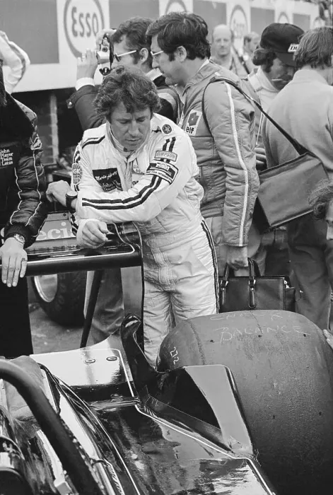 Framed Print : Mario Andretti Relaxing for a Moment Framed Print : Mario Andretti Relaxing for a Moment
