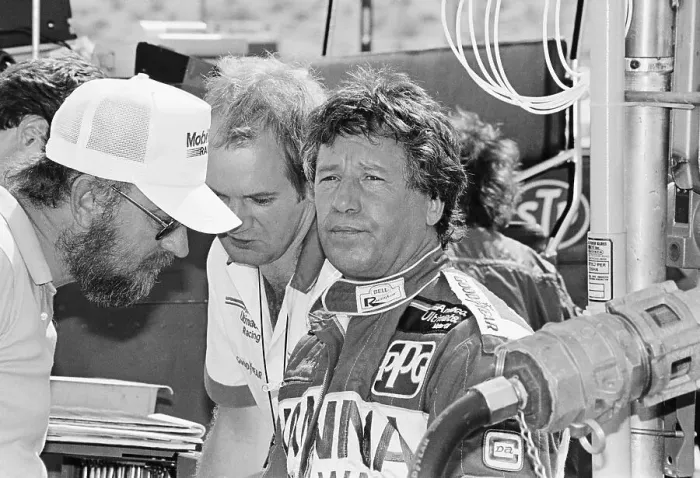 Framed Print : Mario Andretti Waiting in the Pits Framed Print : Mario Andretti Waiting in the Pits