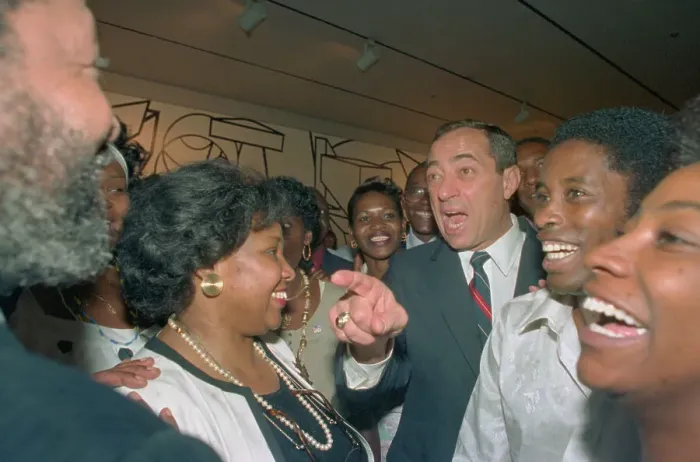 Framed Print : Mario Cuomo Greeting Chorus Members Framed Print : Mario Cuomo Greeting Chorus Members