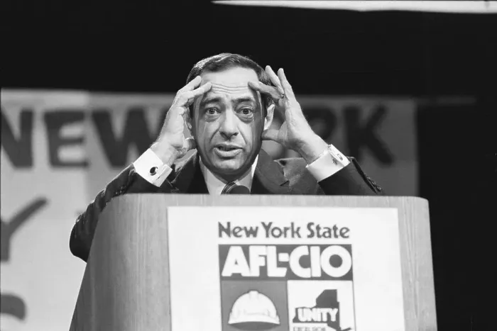 Framed Print : Mario Cuomo with Quizzical Expression Framed Print : Mario Cuomo with Quizzical Expression