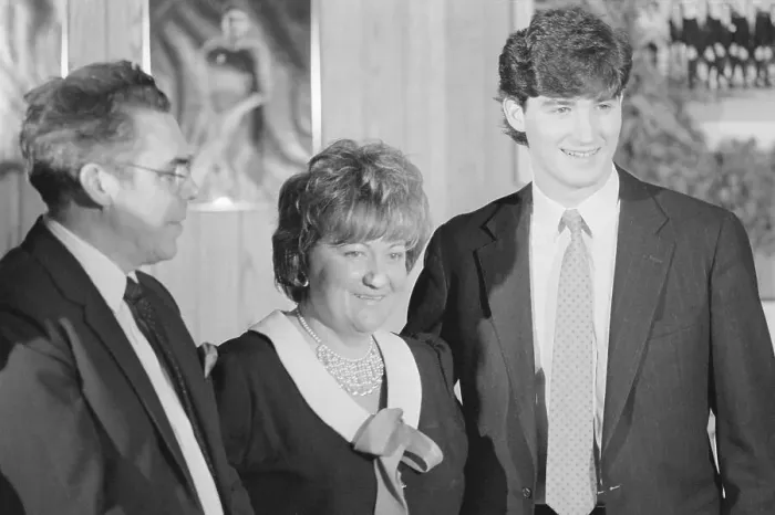 Framed Print : Mario Lemieux at Celebration With His Mother Framed Print : Mario Lemieux at Celebration With His Mother
