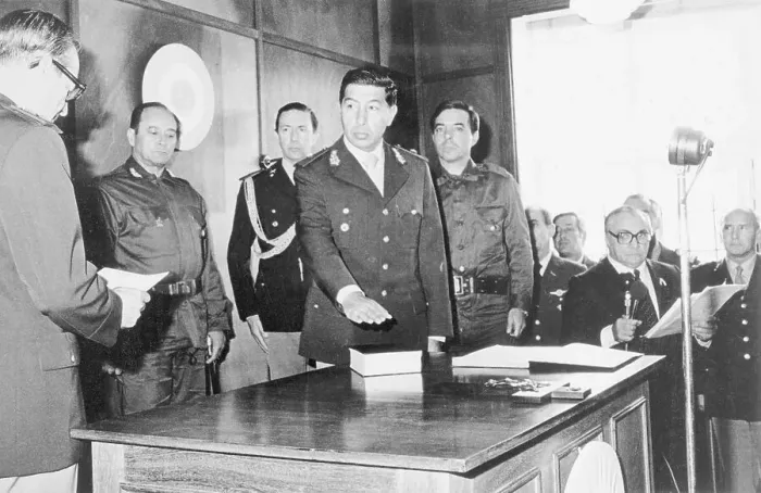 Framed Print : Mario Menendez Taking Oath as Governor Framed Print : Mario Menendez Taking Oath as Governor
