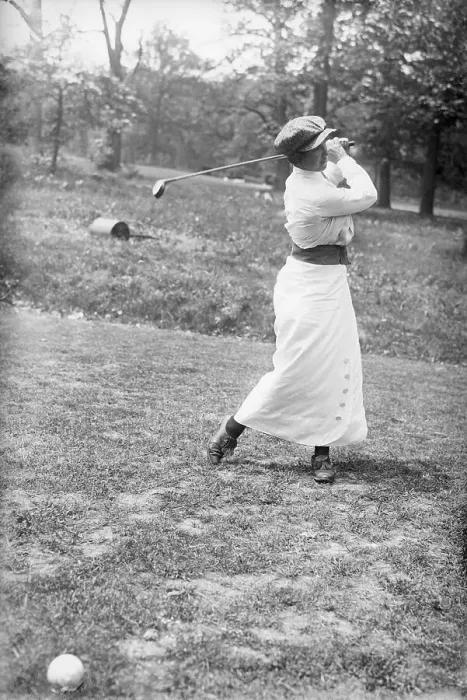 Framed Print : Marion Hollins Swings Golf Club Framed Print : Marion Hollins Swings Golf Club