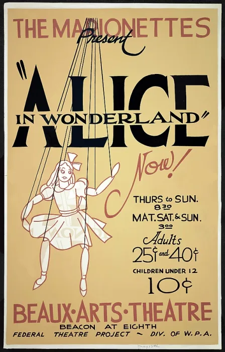 Framed Print : Marionettes present Alice in Wonderland Framed Print : Marionettes present Alice in Wonderland