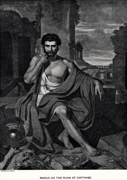 Gaius Marius Print: On the Ruins of Carthage. Art Prints, Posters
