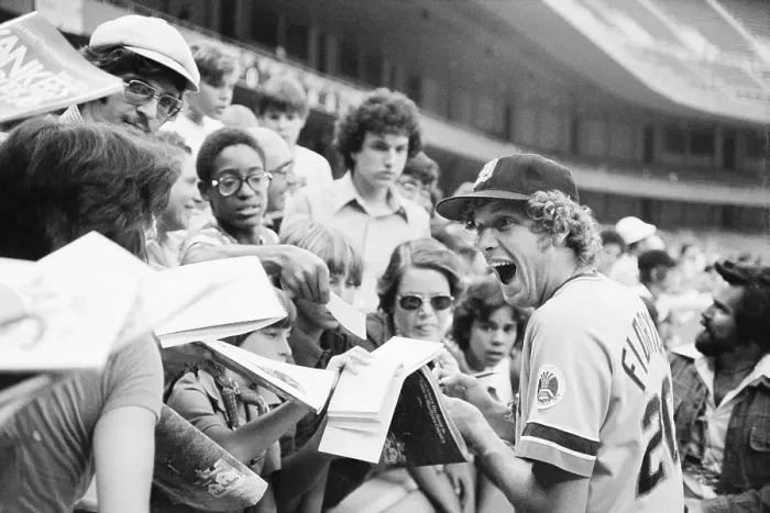 Framed Print : Mark Fidrych Enjoying His Fans Framed Print : Mark Fidrych Enjoying His Fans