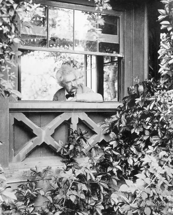 Framed Print : Mark Twain Looking Out The Window Framed Print : Mark Twain Looking Out The Window