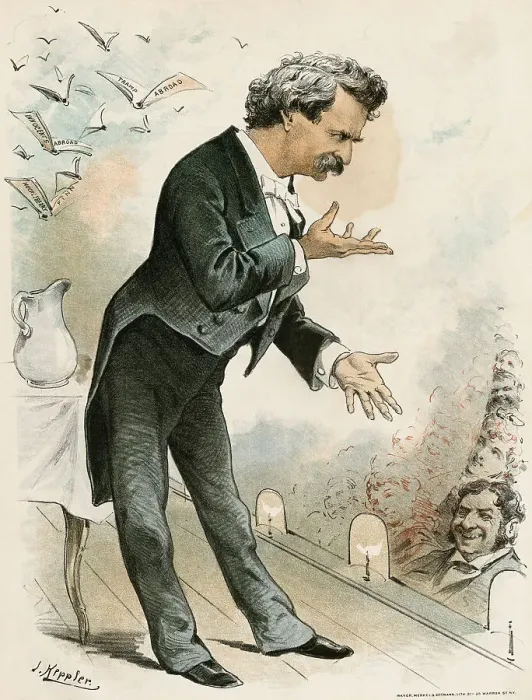 Framed Print : Mark Twain Performing Framed Print : Mark Twain Performing