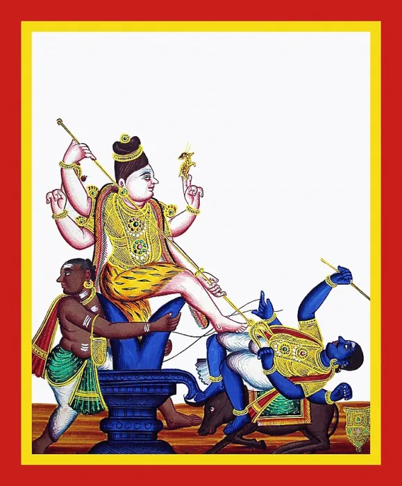 Framed Print : Markandeya embraces a linga Framed Print : Markandeya embraces a linga