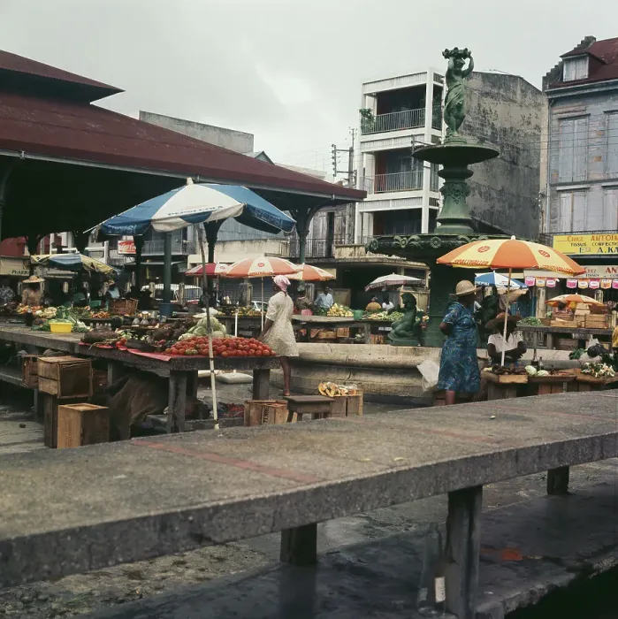 Framed Print : Market In Guadeloupe