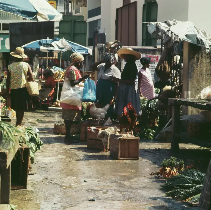 Framed Print : Market In Guadeloupe