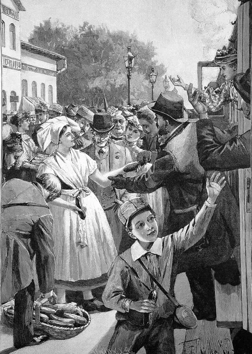 Framed Print : Market for sour gherkins in Luebbenau in the Spreewald, Germany, Historic, digital reproduction of an original from the 19th century Framed Print : Market for sour gherkins in Luebbenau in the Spreewald, Germany, Historic, digital reproduction of an original from the 19th century