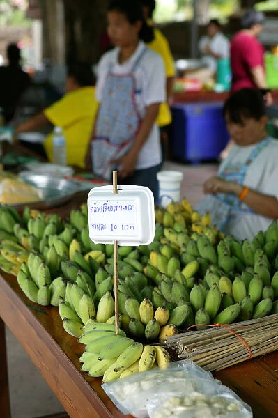 Market Stall Selling Bananas