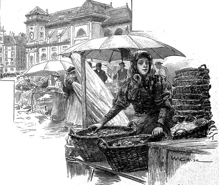 Framed Print : At the market in Vienna, Austria, fruit seller on the Freiung, Historic, digitally restored reproduction of an 18th century original, exact original date unknown Framed Print : At the market in Vienna, Austria, fruit seller on the Freiung, Historic, digitally restored reproduction of an 18th century original, exact original date unknown
