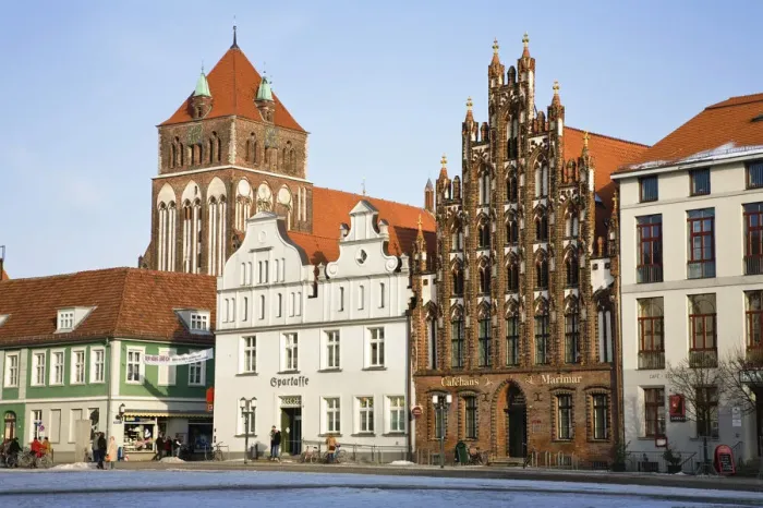 Framed Print : Marketplace with Marienkirche church, Greifswald, Mecklenburg Western Pomerania, Germany, Europe Framed Print : Marketplace with Marienkirche church, Greifswald, Mecklenburg Western Pomerania, Germany, Europe