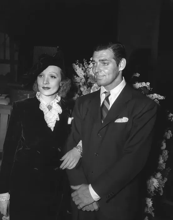 Framed Print : Marlene Dietrich and Clark Gable Posing at Radio Show Framed Print : Marlene Dietrich and Clark Gable Posing at Radio Show