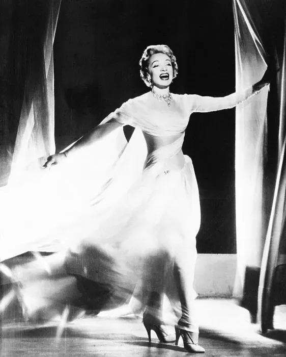 Framed Print : Marlene Dietrich in Flowing Gown