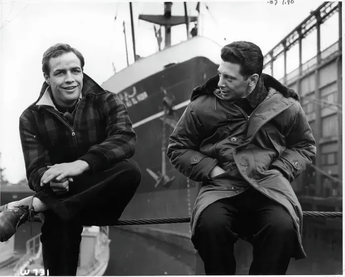 Framed Print : Marlon Brando And Carl Fiore In On The Waterfront