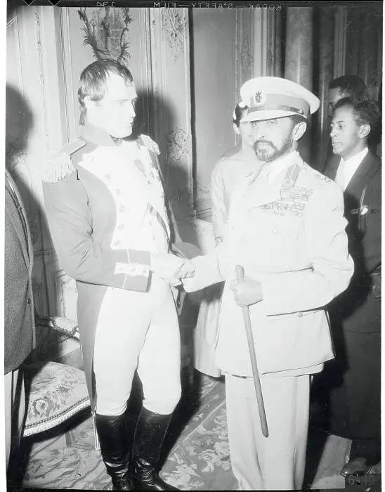 Framed Print : Marlon Brando and Emperor Haille Selassie Framed Print : Marlon Brando and Emperor Haille Selassie