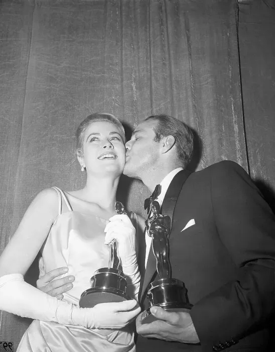 Framed Print : Marlon Brando Kisses Grace Kelly Framed Print : Marlon Brando Kisses Grace Kelly