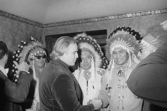 Framed Print : Marlon Brando with Members of Yakima Framed Print : Marlon Brando with Members of Yakima
