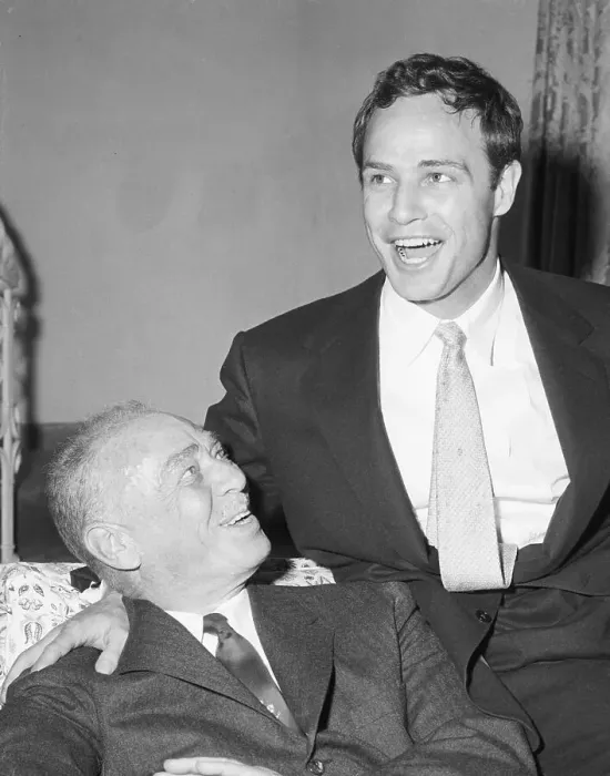 Framed Print : Marlon Brando With His Proud Father Framed Print : Marlon Brando With His Proud Father